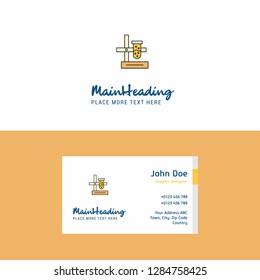 Flat Science lab  Logo and Visiting Card Template. Busienss Concept Logo Design