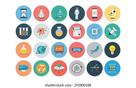 
Flat Science and Technology Icons 1
