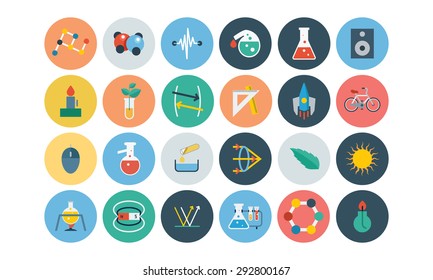 
Flat Science and Technology Icons 3
