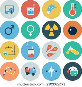 Flat Science and Technology Icons 4