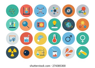 Flat Science And Technology Icons - Vol 2