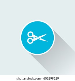 flat scissor icon