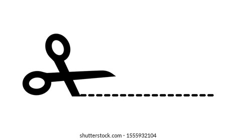 Flat scissors icon isolated on white background. Modern design object