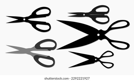 flat scissors illustration design vector
