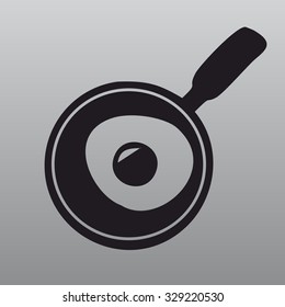 Flat scrambled eggs icon