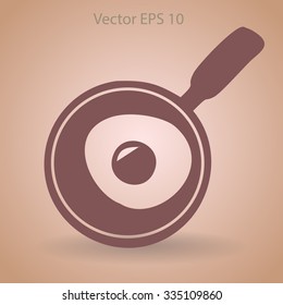 Flat scrambled eggs icon