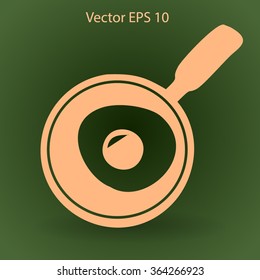 Flat scrambled eggs icon