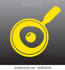 Flat scrambled eggs icon