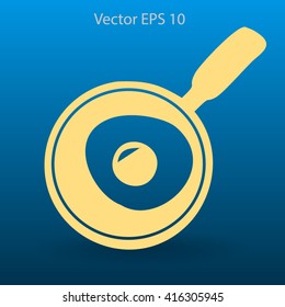 Flat scrambled eggs icon