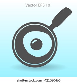 Flat scrambled eggs icon