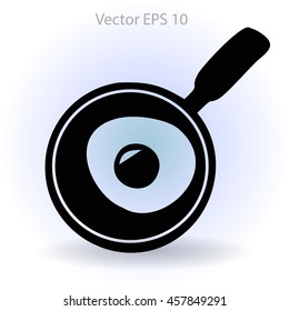 Flat scrambled eggs icon