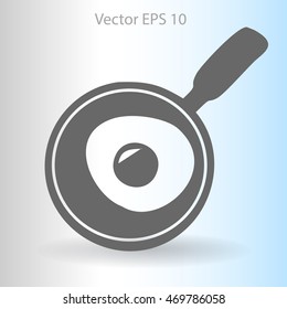 Flat scrambled eggs icon