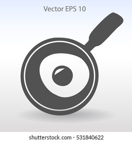 Flat scrambled eggs icon