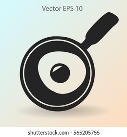 Flat scrambled eggs icon