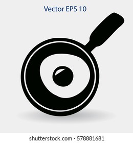 Flat scrambled eggs icon