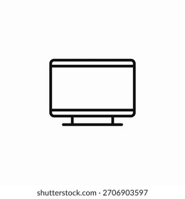 Vector de signo de icono de pantalla plana