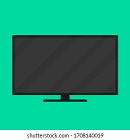 Flachbildfernseher, hochauflösender Digitalfernseher. Vektorillustration.