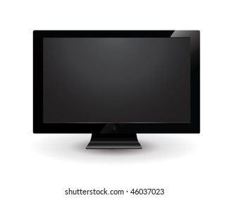 Televisión de pantalla plana aislada en blanco
