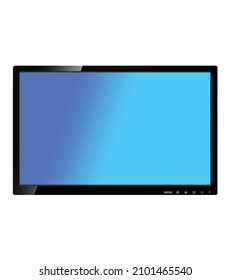 Flat screen tv lcd, plasma realistic vector illustration