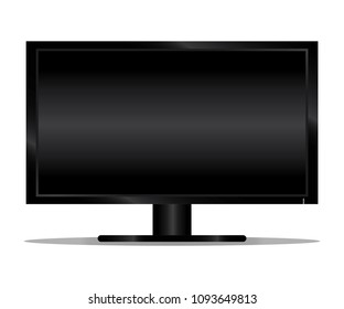 Flat Screen TV on white background. vector illustration, eps10