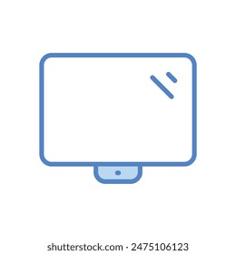 Flat Screen Tv vector icon design stock illustration