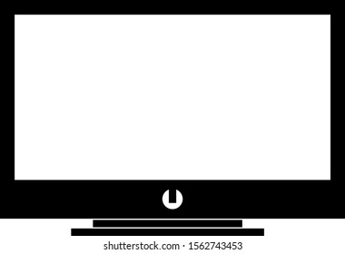Flat screen TV at the wall stock photo