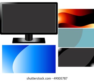 Flat Screen TV/Monitor with Extra Screens
