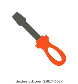 flat screw drive flat icon illustration color 