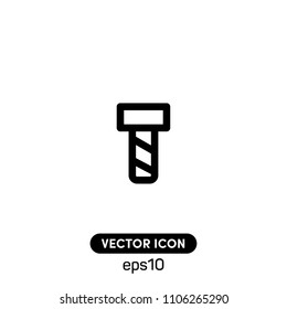 Flat Screw Vector Icon Illustration For Web And Mobile App.White Background.Ui/Ux.Premium Quality.