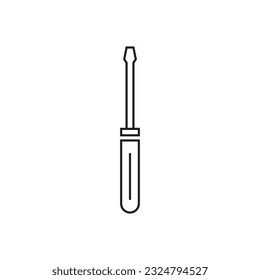 Flat screwdriver icon symbol vector Illustration.