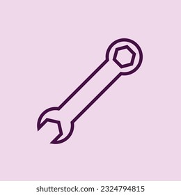 Flat screwdriver icon symbol vector Illustration.