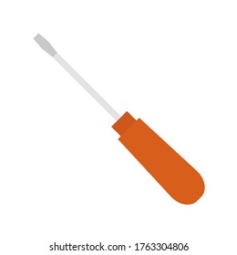 Flat screwdriver, screwdriver icon, vector illustration isolated on white background