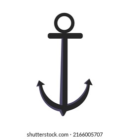 Flat sea anchor. nautical equipment. Cartoon style illustration