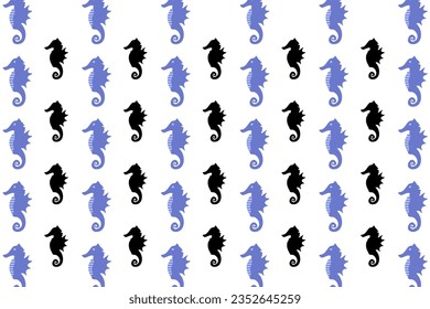 Fondo de patrón animal de caballo de mar plano, puede ser utilizado para diseños de negocios, presentaciones o cualquier diseño adecuado.