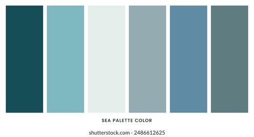 Flat sea palette for background template. Vector