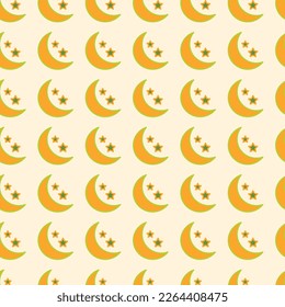 Flat seamless moon and star pattern
,