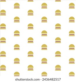 flat seamless pattern burger fast food vector eps