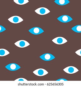 A flat seamless pattern design with eyes
