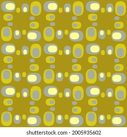 Flat seamless pattern for prints, cobwebs, textiles, advertising and any design projects. Simple rounded shapes will decorate any surface or thing and make it attractive.