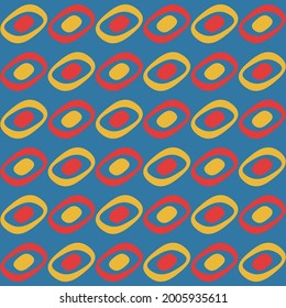 Flat seamless pattern for prints, cobwebs, textiles, advertising and any design projects. Simple rounded shapes will decorate any surface or thing and make it attractive.