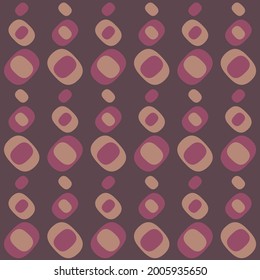 Flat seamless pattern for prints, cobwebs, textiles, advertising and any design projects. Simple rounded shapes will decorate any surface or thing and make it attractive.