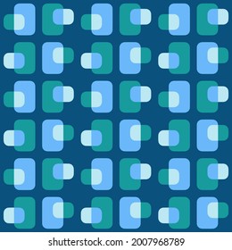 Flat seamless pattern for prints, cobwebs, textiles, advertising and any design projects. Simple rounded shapes will decorate any surface or thing and make it attractive.