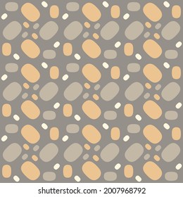 Flat seamless pattern for prints, cobwebs, textiles, advertising and any design projects. Simple rounded shapes will decorate any surface or thing and make it attractive.