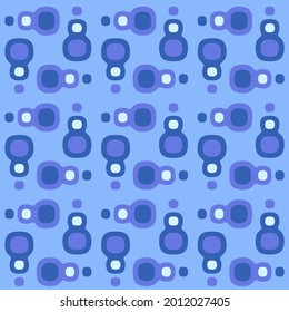 Flat seamless pattern for prints, cobwebs, textiles, advertising and any design projects. Simple rounded shapes will decorate any surface or thing and make it attractive.