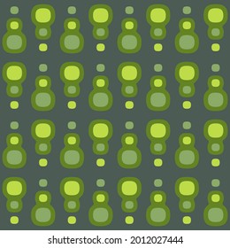 Flat seamless pattern for prints, cobwebs, textiles, advertising and any design projects. Simple rounded shapes will decorate any surface or thing and make it attractive.