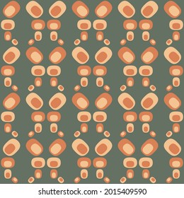 Flat seamless pattern for prints, cobwebs, textiles, advertising and any design projects. Simple rounded shapes will decorate any surface or thing and make it attractive.