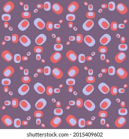 Flat seamless pattern for prints, cobwebs, textiles, advertising and any design projects. Simple rounded shapes will decorate any surface or thing and make it attractive.