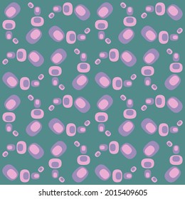 Flat seamless pattern for prints, cobwebs, textiles, advertising and any design projects. Simple rounded shapes will decorate any surface or thing and make it attractive.
