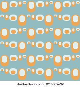 Flat seamless pattern for prints, cobwebs, textiles, advertising and any design projects. Simple rounded shapes will decorate any surface or thing and make it attractive.