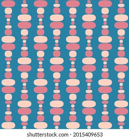 Flat seamless pattern for prints, cobwebs, textiles, advertising and any design projects. Simple rounded shapes will decorate any surface or thing and make it attractive.